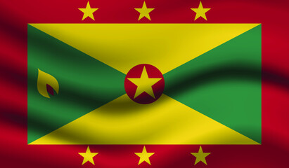 Grenada Vector Flag. Vector illustration.