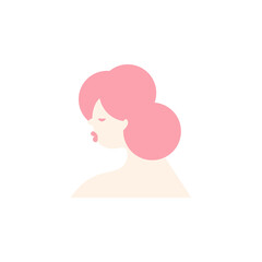 Obraz premium Portrait of a woman. The head of a girl. Minimalist Flat Vector illustration