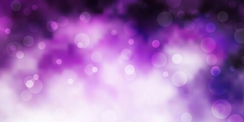 Light Purple vector background with bubbles. Modern abstract illustration with colorful circle shapes. Pattern for business ads.