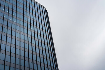modern building  in the city with blank sky background 