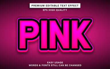 Text effect pink