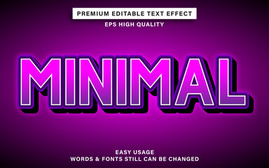 Text effect minimal