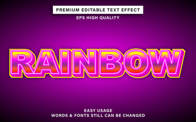 Text effect rainbow