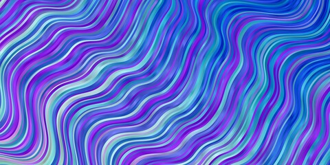 Fototapeta premium Light Pink, Blue vector texture with circular arc. Colorful illustration with curved lines. Best design for your ad, poster, banner.