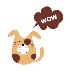 cute puppy dog vector