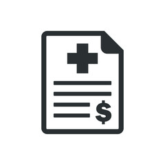 Medical bill icon