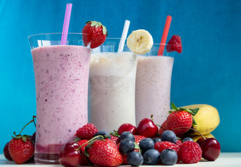 fruit smoothie with berries