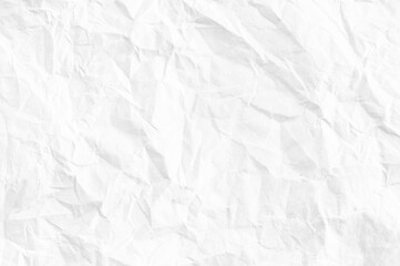 Obraz na płótnie Canvas White crumpled paper texture background sheet of paper ,paper textures are perfect for your creative paper backdrop