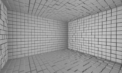 
3D wallpaper - Abstract cubes 3d render - Illustration 