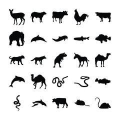 
Animals Silhouette Icons
