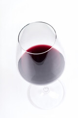 red wine in the glass