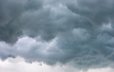 Fototapeta na wymiar Black rain clouds in the sky.