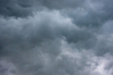 Fototapeta na wymiar Black rain clouds in the sky.