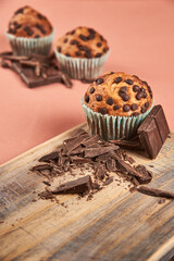Modern chocolate muffins