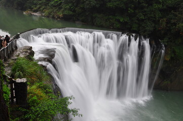 A fall in Taiwan which is located in Shifen

