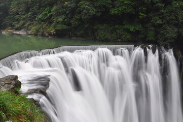 Fototapeta premium A fall in Taiwan which is located in Shifen