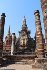 Fototapeta premium Temple&nbsp;du parc historique de Sukhothaï, Thaïlande