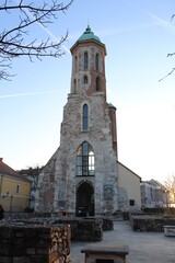 Fototapeta na wymiar Tower of the Church of St. Mary Magdalene in Budapest