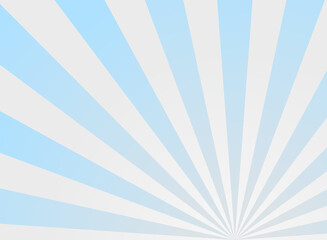 Sunlight wide horizontal background. Blue color burst background.