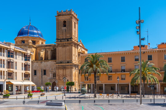 View of Basilica of Santa Maria in Elche, Spain