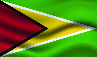 Guyana Vector Flag. Vector illustration.