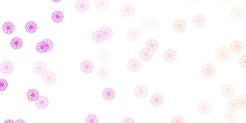 Light Pink vector natural layout with flowers.