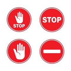 Stop sign symbol, vector illustration.