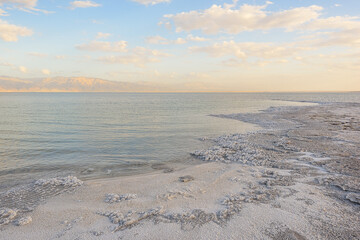 Plakat Salty Dead sea shore in Israel