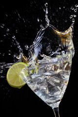Fototapeta na wymiar Vodka Martini Splash
