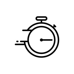 Stop watch, timer outline icons. Vector illustration. Editable stroke. Isolated icon suitable for web, infographics, interface and apps.
