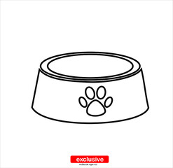 bowl for animal icon.Flat design style vector illustration for graphic and web design.