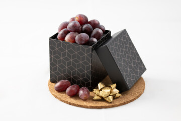 vegan gift grapes in a box