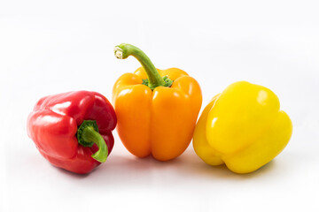 yellow, oran  and red peppers