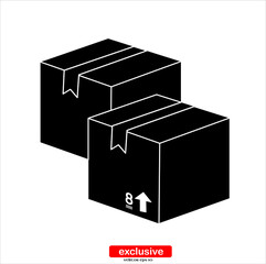 Box Icon.Flat design style vector illustration for graphic and web design.