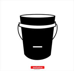 bucket icon.Flat design style vector illustration for graphic and web design.