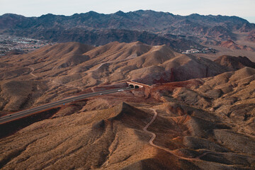 Fototapeta premium Aerial views on Grand Canyon, Lake Mead and Colorado River on the border of Nevada and Arizona