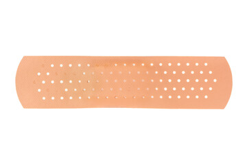 Adhesive band aid isolated on white