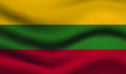 Lithuania Vector Flag. Vector illustration.