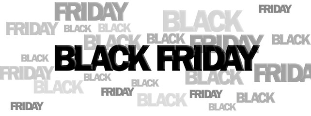 Fototapeta premium Beautiful Black Friday sale concept banner with word cloud