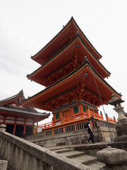 Fototapeta premium Pagoda en el Templo Kiyomizudera, en Kioto