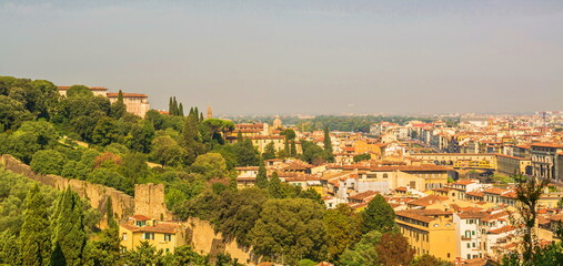 The beautiful Italian city of Florence. View from above