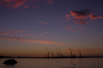 atardecer en el muelle 