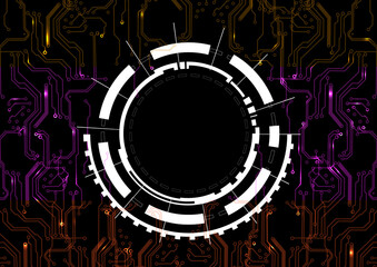 Abstract circuit technology background. Cyber concept. vector illustration design background.