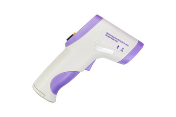 Thermometer Gun Isometric Medical Digital Non-Contact Infrared Sight Handheld Forehead Readings. Temperature Measurement Device isolated on white background