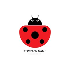 ladybug illustration icon logo vector