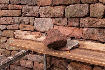 Sandstein Trockenmauerbau