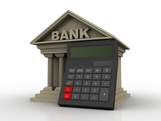 3d rendering Build bank in calculator
