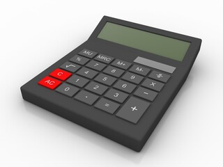 3d rendering Calculator Isolated