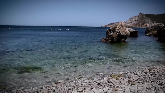 A beatiful view of Beach from a moving boat i belyounech village