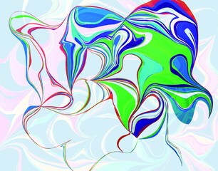 Abstract images of colorful, flashy liquid. vector
